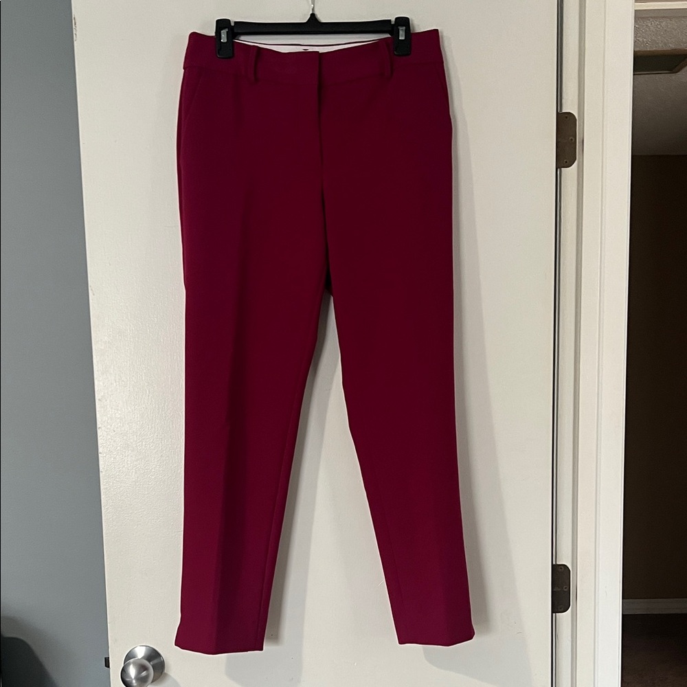 Talbots Women's Cropped Pants in Burgundy